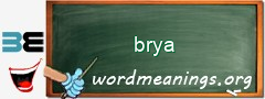 WordMeaning blackboard for brya